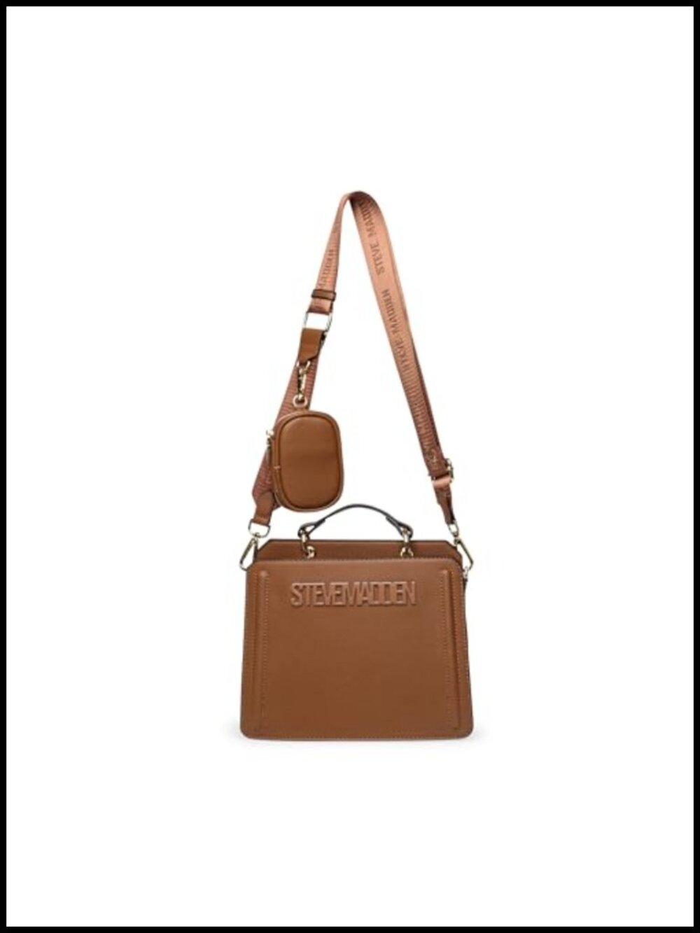 Steve Madden Evelyn Satchel Top Handle Removable Crossbody Strap